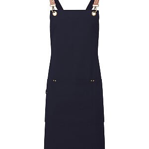 Clip ‘n’ Clasp cross-back bib apron - Navy, One size