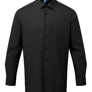 Long sleeve ‘Recyclight’ poplin shirt - Black, S