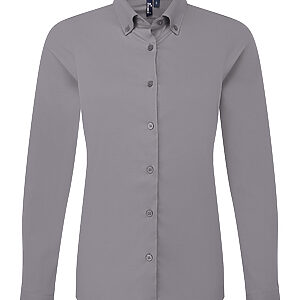 Women’s ‘Supreme’ Oxford long sleeve shirt - Steel* Grey, XXS
