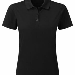 Women’s Spun Dyed Recycled Polo Shirt - Black, XS