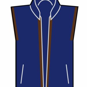 Artisan fleece gilet - Navy/Brown, S