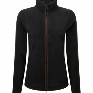 Women’s artisan fleece jacket - Black/Brown, XS