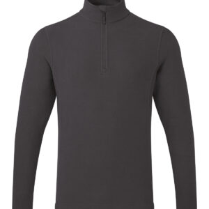 Unisex ‘Recyclight’ 1/4 zip microfleece - Dark Grey, XS