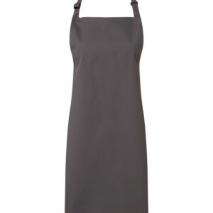 Antimicrobial bib apron - Dark Grey, One size