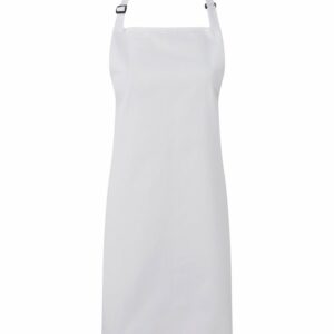 Antimicrobial bib apron - White, One size