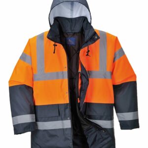 Hi-vis traffic jacket (S466/S467) - Orange/Navy, S