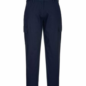 Women's stretch cargo trousers (S233) slim fit - Dark Navy, 8