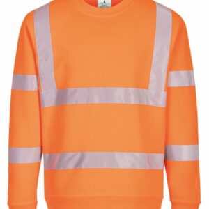 Eco Hi-vis sweatshirt (EC13) - Orange, S