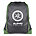 BLACK COLOURED TRIM PEGASUS DRAWSTRING BAG - GREEN, 500-999