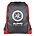BLACK COLOURED TRIM PEGASUS DRAWSTRING BAG - RED, 500-999