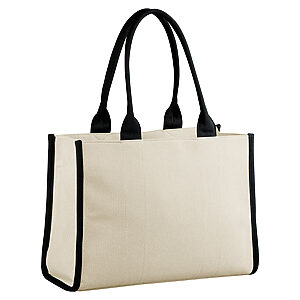 Puerto large tote - Natural/Black, One size