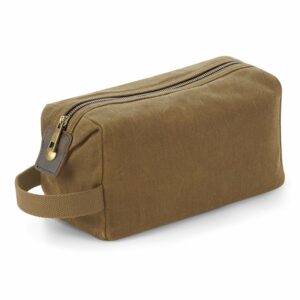 Heritage waxed canvas wash bag - Desert Sand, One size