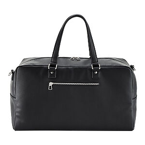 Tailored luxe PU weekender - Black, One size