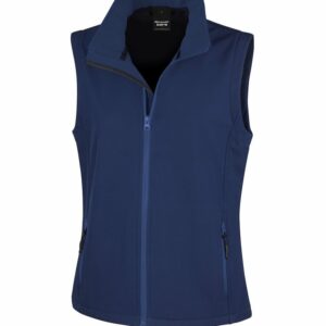 Women's printable softshell bodywarmer - Navy/Navy, XS