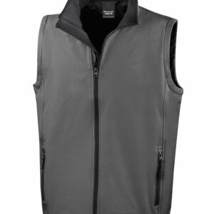 Printable softshell bodywarmer - Charcoal/Black, S
