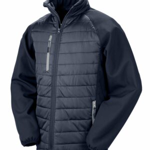 Compass padded softshell jacket - Navy/Grey, XS