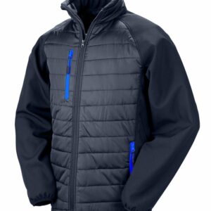 Compass padded softshell jacket - Navy/Royal, XS