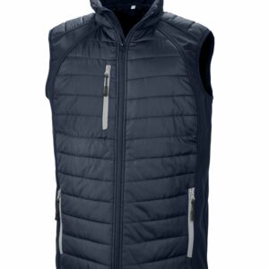 Compass padded softshell gilet - Navy/Grey, XS
