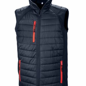 Compass padded softshell gilet - Navy/Red, XS