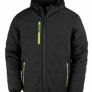 Recycled compass padded winter jacket - Black/Lime, XS
