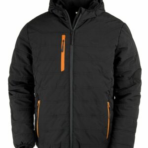 Recycled compass padded winter jacket - Black/Orange, XS