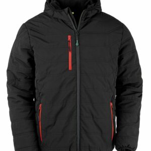 Recycled compass padded winter jacket - Black/Red, XS
