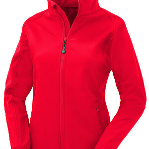 Women's recycled 2-layer printable softshell jacket - Red, XS