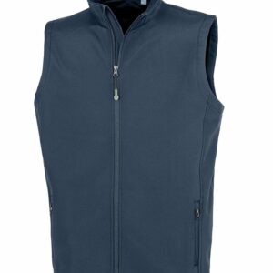 Men's recycled 2-layer printable softshell bodywarmer - Navy, S