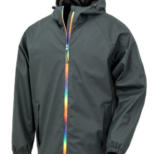 Prism PU waterproof jacket with recycled backing - Black Olive, XS