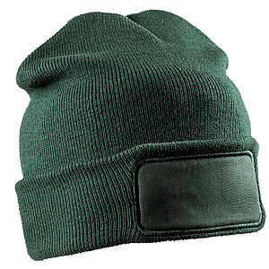 Recycled double knit printers beanie - Bottle* Green, One size