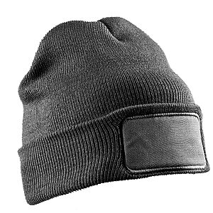 Recycled double knit printers beanie - Grey, One size