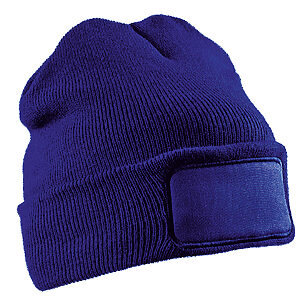 Recycled double knit printers beanie - Royal, One size
