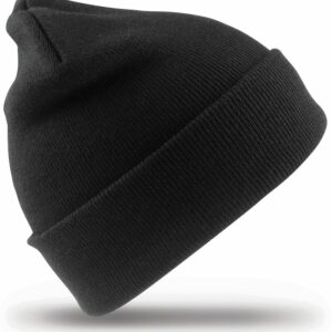 Recycled woolly ski hat - Black, One size