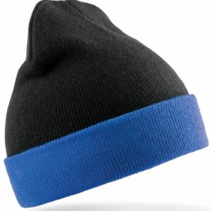 Recycled compass beanie - Black/Royal, One size