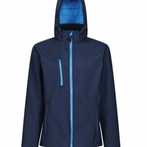 Venturer 3-layer hooded softshell jacket - Navy/French Blue, S