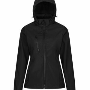 Women's venturer 3-layer hooded softshell jacket - Black, 10