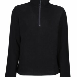 Honestly made recycled half zip fleece - Black, S