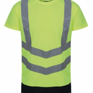 Pro hi-vis short sleeve t-shirt - Yellow/Navy, S