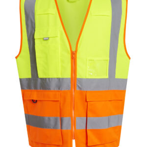 Pro hi-vis executive vest - Yellow/Orange, S