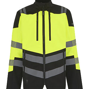 Hi-Vis X-Pro 3-layer softshell jacket (Class 2) - Black/Yellow, S
