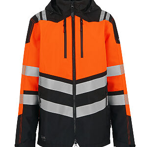 Hi-Vis X-Pro Waterproof shell jacket (Class 2) - Black/Orange, S