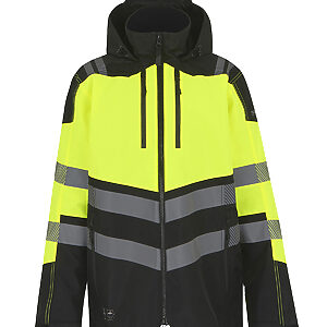 Hi-Vis X-Pro Waterproof shell jacket (Class 2) - Black/Yellow, S