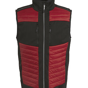 E-Volve unisex thermal hybrid bodywarmer - Classic Red/Black, XS