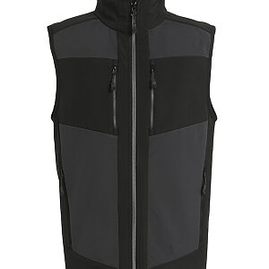 E-Volve unisex 2-layer softshell bodywarmer - Ash Black, XS