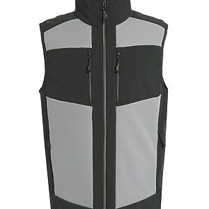 E-Volve unisex 2-layer softshell bodywarmer - Mineral Grey/Ash, XS