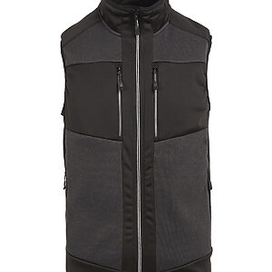 E-Volve unisex knit-effect stretch bodywarmer - Ash Black, XS