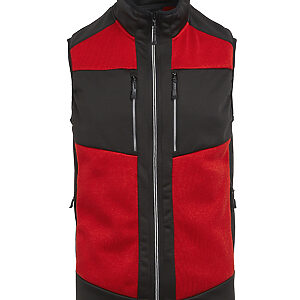 E-Volve unisex knit-effect stretch bodywarmer - Classic Red/Black, XS