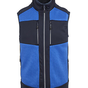 E-Volve unisex knit-effect stretch bodywarmer - Strong Blue/Navy, XS