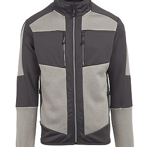 E-Volve unisex knit-effect stretch mid-layer - Mineral Grey/Ash, XS