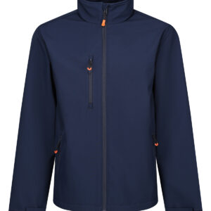 Thermogen Powercell 5000 heated softshell jacket - Navy/Magma, S